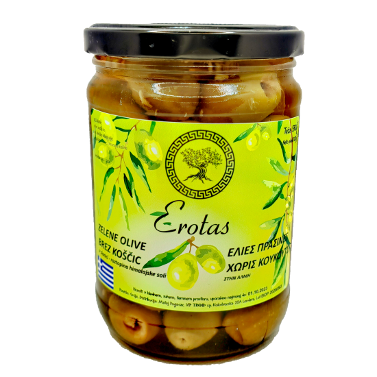 OLIVE ZELENE BREZ KOŠČIC 550g SHRAMBA